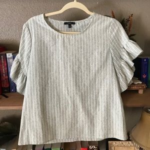 Light Green Striped Top